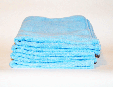 Economy 4-Pack Blue MicroFiber Towel