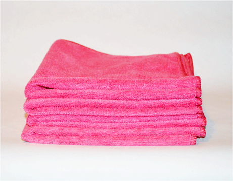Economy 4-Pack Red MicroFiber Towel